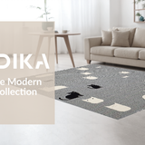 Ultra Soft Area Rug, Non Slip, Stain Resistant, Washable Area Rugs for Living Room, Bedroom, Stylish Cozy Cat Patterned Decor(Gray)