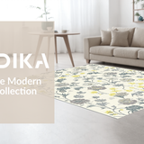 Contemporary Gray Florals(Ivory)