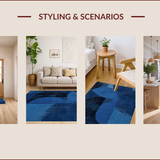 Ultra Soft Area Rug, Non Slip, Stain Resistant, Washable Area Rugs for Living Room, Bedroom, Boho Abstract Tiger(Blue)