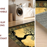 Ultra Soft Area Rug, Non Slip, Stain Resistant, Washable Area Rugs for Living Room, Bedroom, Vibrant Earthy Aesthetic Charm(Gold)