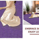 Ultra Soft Area Rug, Non Slip, Stain Resistant, Washable Area Rugs for Living Room, Bedroom, Chic Textured Purple Elegance(Purple)