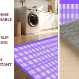 Ultra Soft Area Rug, Non Slip, Stain Resistant, Washable Area Rugs for Living Room, Bedroom, Contemporary Purple Tiled Motif(Purple)