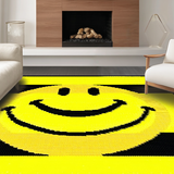 Ultra Soft Area Rug, Non Slip, Stain Resistant, Washable Area Rugs for Living Room, Bedroom, Cool Earthy Tones Graphic Rug(Yellow)