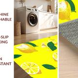 Ultra Soft Area Rug, Non Slip, Stain Resistant, Washable Area Rugs for Living Room, Bedroom, Sunny Citrus Themed Decor(Yellow)