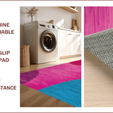 Ultra Soft Area Rug, Non Slip, Stain Resistant, Washable Area Rugs for Living Room, Bedroom, Contemporary Pink Blue Nursery Play Area Carpet(Pink)