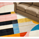 Ultra Soft Area Rug, Non Slip, Stain Resistant, Washable Area Rugs for Living Room, Bedroom, Vibrant Abstract Curvilinear Artistry(Yellow)