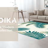 Ultra Soft Area Rug, Non Slip, Stain Resistant, Washable Area Rugs for Living Room, Bedroom, Elegant Aqua and Ivory Fusion(Green)
