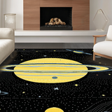 Ultra Soft Area Rug, Non Slip, Stain Resistant, Washable Area Rugs for Living Room, Bedroom, Striking Interstellar Color Palette(Yellow)