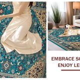 Elegant Earthy Patterned Composition(Blue)