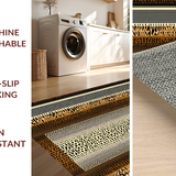 Ultra Soft Area Rug, Non Slip, Stain Resistant, Washable Area Rugs for Living Room, Bedroom, Earthy Tones Contemporary Motif(Brown)