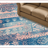 Ultra Soft Area Rug, Non Slip, Stain Resistant, Washable Area Rugs for Living Room, Bedroom, Trendy Pastel Girls Room Machine Washable Carpet(Blue)