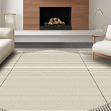 Ultra Soft Area Rug, Non Slip, Stain Resistant, Washable Area Rugs for Living Room, Bedroom, Rustic Neutral Trellis Texture(Beige)