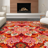 Contemporary Colorful Medallion Design(Red)