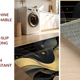Ultra Soft Area Rug, Non Slip, Stain Resistant, Washable Area Rugs for Living Room, Bedroom, Refined Contemporary Tiled Aesthetics(Gold)