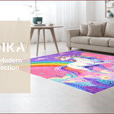 Ultra Soft Area Rug, Non Slip, Stain Resistant, Washable Area Rugs for Living Room, Bedroom, Machine Washable Fuzzy Rug for Princess Bedroom(Pink)