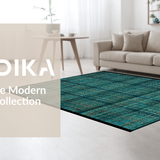 Ultra Soft Area Rug, Non Slip, Stain Resistant, Washable Area Rugs for Living Room, Bedroom, Striking Teal Rug, Modern Abstract Print(Blue)
