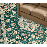 Ultra Soft Area Rug, Non Slip, Stain Resistant, Washable Area Rugs for Living Room, Bedroom, Eclectic Green Floral Arrangement(Green)