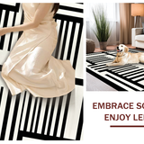 Ultra Soft Area Rug, Non Slip, Stain Resistant, Washable Area Rugs for Living Room, Bedroom, Chic Rustic Zebra Pattern Design(Beige)