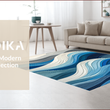 Ultra Soft Area Rug, Non Slip, Stain Resistant, Washable Area Rugs for Living Room, Bedroom, Soft Contemporary Grey Blue Dining Room Carpet(Gray)