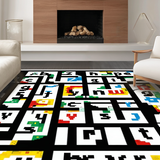 Elegant Minimalist White Alphabet Arrangement(Red)