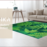 Ultra Soft Area Rug, Non Slip, Stain Resistant, Washable Area Rugs for Living Room, Bedroom, Trendy Textured Geometric Delight(Green)