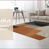 Ultra Soft Area Rug, Non Slip, Stain Resistant, Washable Area Rugs for Living Room, Bedroom, Elegant Minimalist Deer Silhouette(Orange)