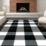 Sophisticated Neutral Plaid Arrangement(Black)