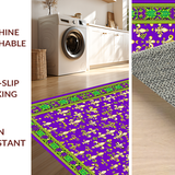 Ultra Soft Area Rug, Non Slip, Stain Resistant, Washable Area Rugs for Living Room, Bedroom, Festive Fleur de Lis Emblem(Purple)