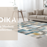 Ultra Soft Area Rug, Non Slip, Stain Resistant, Washable Area Rugs for Living Room, Bedroom, Abstract Blue-Grey Rug(Blue)