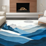 Elegant Earthy Mountain Motif(Blue)