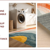 Ultra Soft Area Rug, Non Slip, Stain Resistant, Washable Area Rugs for Living Room, Bedroom, Elegant Textured Color Block Layout(Yellow)
