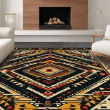 Chic Black and White Geometric Harmony(Black)