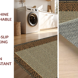 Ultra Soft Area Rug, Non Slip, Stain Resistant, Washable Area Rugs for Living Room, Bedroom, Elegant Rustic Animal Print Motif(Beige)