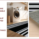 Ultra Soft Area Rug, Non Slip, Stain Resistant, Washable Area Rugs for Living Room, Bedroom, Rustic Black and Tan Entryway Accent Rug(Black)