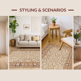 Cozy Muted Floral Geometry(Beige)