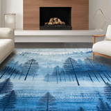 Contemporary Blue Swirls(Blue)