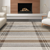 Ultra Soft Area Rug, Non Slip, Stain Resistant, Washable Area Rugs for Living Room, Bedroom, Stylish Monochrome Abstract Design(Beige)