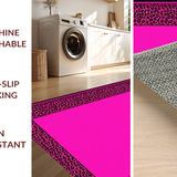Ultra Soft Area Rug, Non Slip, Stain Resistant, Washable Area Rugs for Living Room, Bedroom, Artistic Zebra Patterned Flair(Pink)