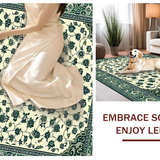 Lush Green Abstract Flourishes(Beige)