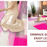 Ultra Soft Area Rug, Non Slip, Stain Resistant, Washable Area Rugs for Living Room, Bedroom, Shaped Faux Hide Charm(Pink)