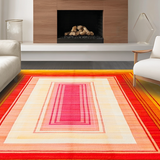 Ultra Soft Area Rug, Non Slip, Stain Resistant, Washable Area Rugs for Living Room, Bedroom, Striking Bright Tiled Artwork Style(Yellow)