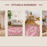 Ultra Soft Area Rug, Non Slip, Stain Resistant, Washable Area Rugs for Living Room, Bedroom, Vibrant Pink Western Boot Motif(Pink)