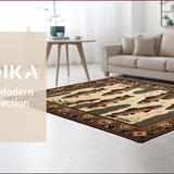 Ultra Soft Area Rug, Non Slip, Stain Resistant, Washable Area Rugs for Living Room, Bedroom, Rustic Earthy Animal Print(Beige)
