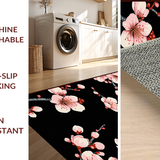 Ultra Soft Area Rug, Non Slip, Stain Resistant, Washable Area Rugs for Living Room, Bedroom, Chic Japanese-Inspired Nature Motif(Pink)