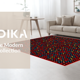 Ultra Soft Area Rug, Non Slip, Stain Resistant, Washable Area Rugs for Living Room, Bedroom, Retro Red Dice Aesthetic(Red)