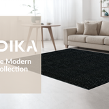 Ultra Soft Area Rug, Non Slip, Stain Resistant, Washable Area Rugs for Living Room, Bedroom, Luxe Cozy Shaggy Aesthetic(Black)