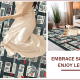 Ultra Soft Area Rug, Non Slip, Stain Resistant, Washable Area Rugs for Living Room, Bedroom, Urban Cartoon Landscape Vibes(Gray)