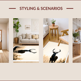 Ultra Soft Area Rug, Non Slip, Stain Resistant, Washable Area Rugs for Living Room, Bedroom, Faux Deer Fur Shaggy(Beige)