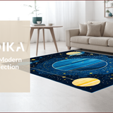 Ultra Soft Area Rug, Non Slip, Stain Resistant, Washable Area Rugs for Living Room, Bedroom, Celestial Bright Starry Arrangement(Blue)