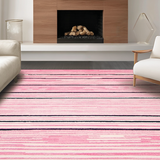 Ultra Soft Area Rug, Non Slip, Stain Resistant, Washable Area Rugs for Living Room, Bedroom, Dynamic Abstract Zebra Imprint(Pink)